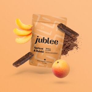 JUBLEE, Apricot & Reishi – Fruit Bites – 2x THC 5mg, CBD 10mg (vet)