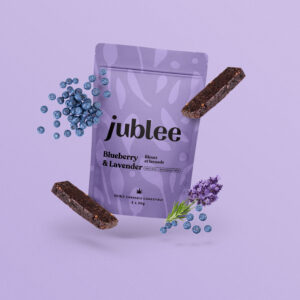 JUBLEE, Blueberry & Lavender -  Fruit Bites - 2 x THC 5mg, CBD 10mg