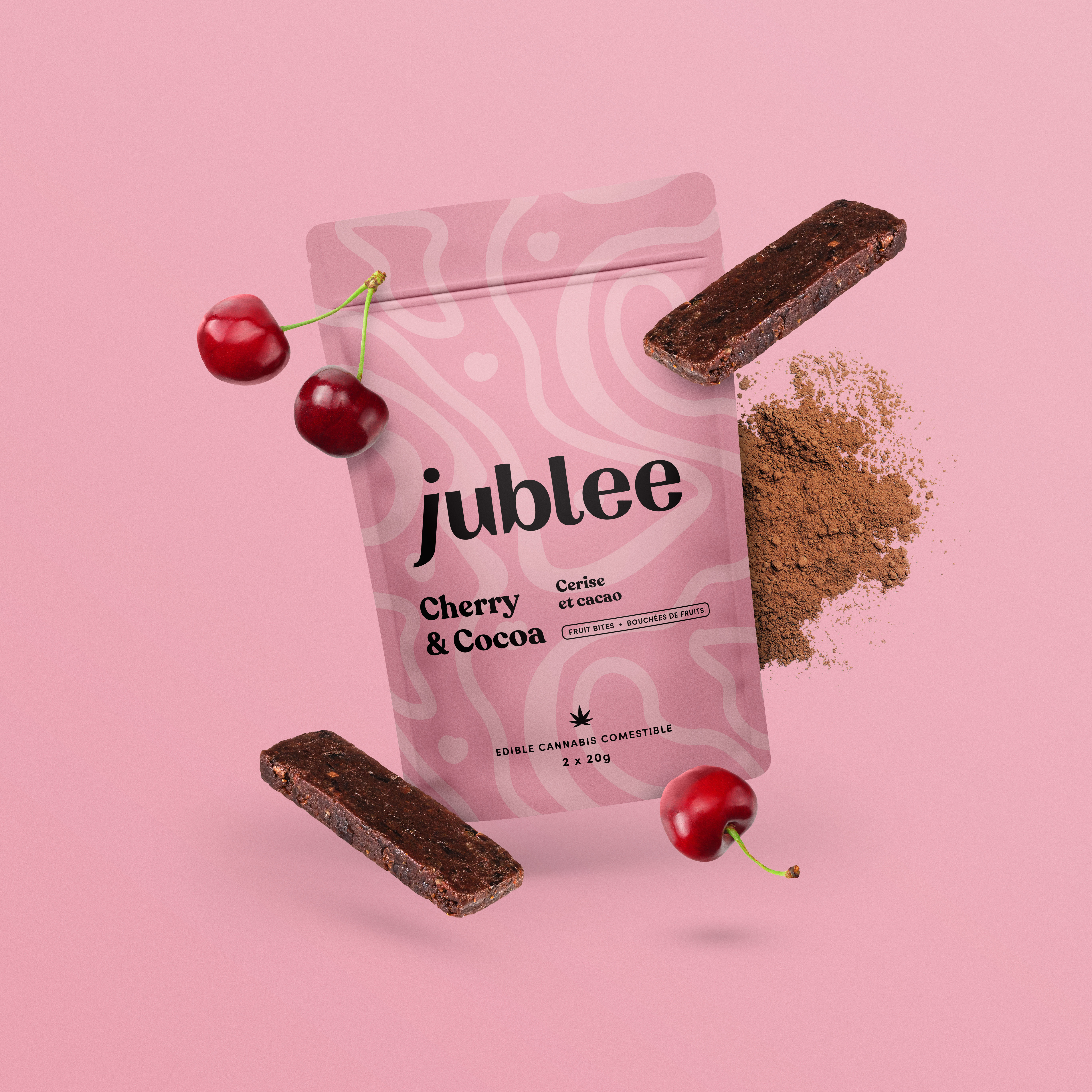 Jublee, Cherry & Cocoa - Fruit Bites - 2 x THC 5mg, CBD 10mg
