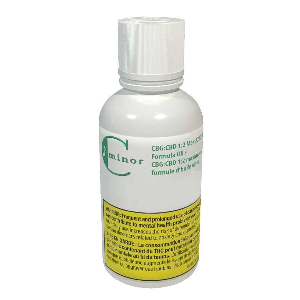 C Minor - Oil, CBD:CBG 1 to 2 Max 2250mg Advanced Formula - 30ml (vet)
