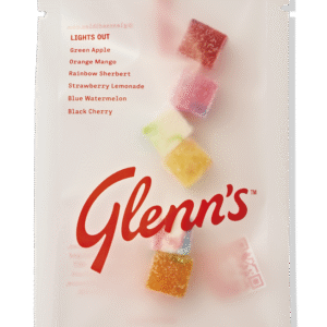GLENN’S, Light’s Out – Gummies, 6pcs – CBN 10mg, CBG 5mg, CBD 5mg, THC 1.6mg – EACH (vet)