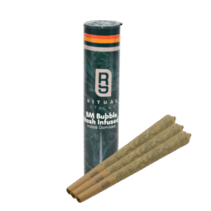 Ritual Stick, Black Mamba - Pre Roll Infused w Bubble Hash -  3x0.5gr