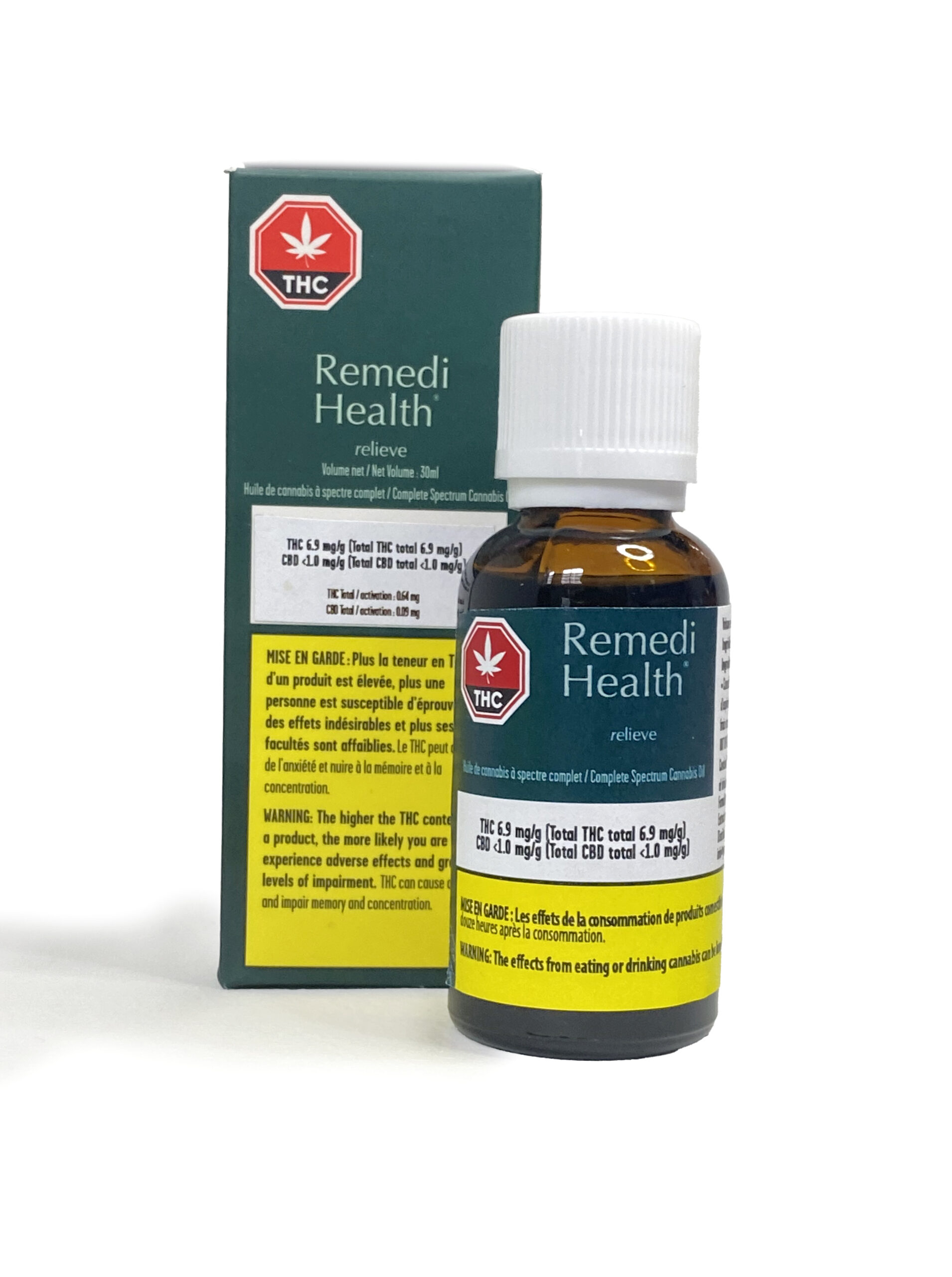 Remedi Health, Relieve – Oil, CBGa-Dominant Full Extract Cannabis Oil - 30ml